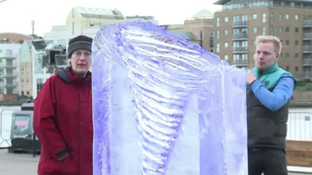 Esculturas de gelo encantam londrinos