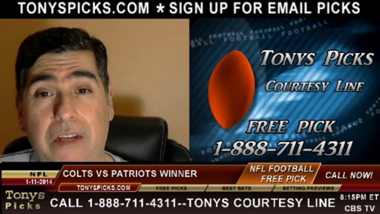 New England Patriots vs. Indianapolis Colts Pick Prediction NFL AFC Divisional Playoff Pro Football Odds Preview 1-11-2014