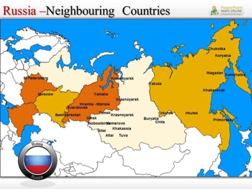 Russia PowerPoint Presentation Map