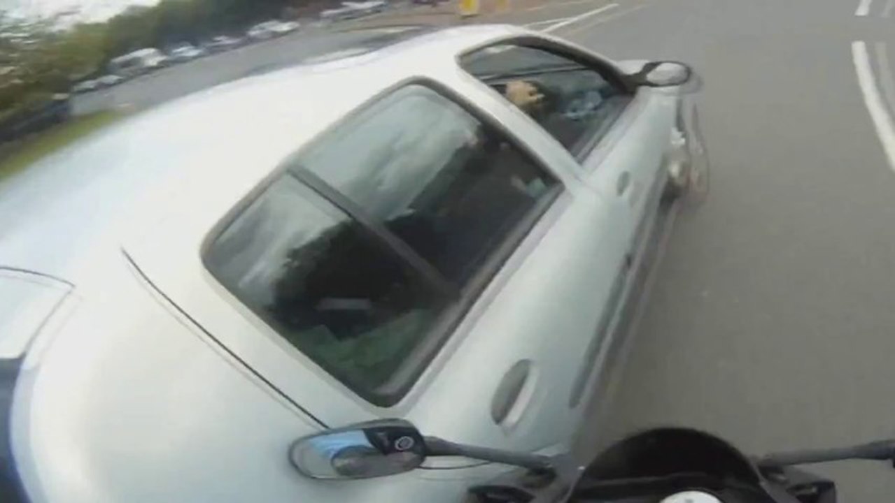 ROAD Accident! - Motorcycle Crashes Into Car At Roundabout!