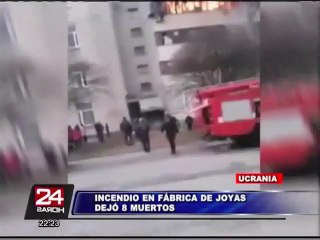 Ocho personas murieron tras descomunal incendio en edificio de Ucrania