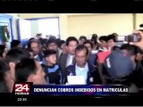 Padres de familia denuncian elevados cobros de matrícula en colegio del Cusco