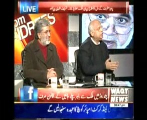 Ikram Sehgal Live on Waqt TV 9 January 2014 with Fereeha Idrees