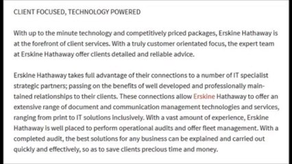 Erskine Hathaway - Inclusive service package