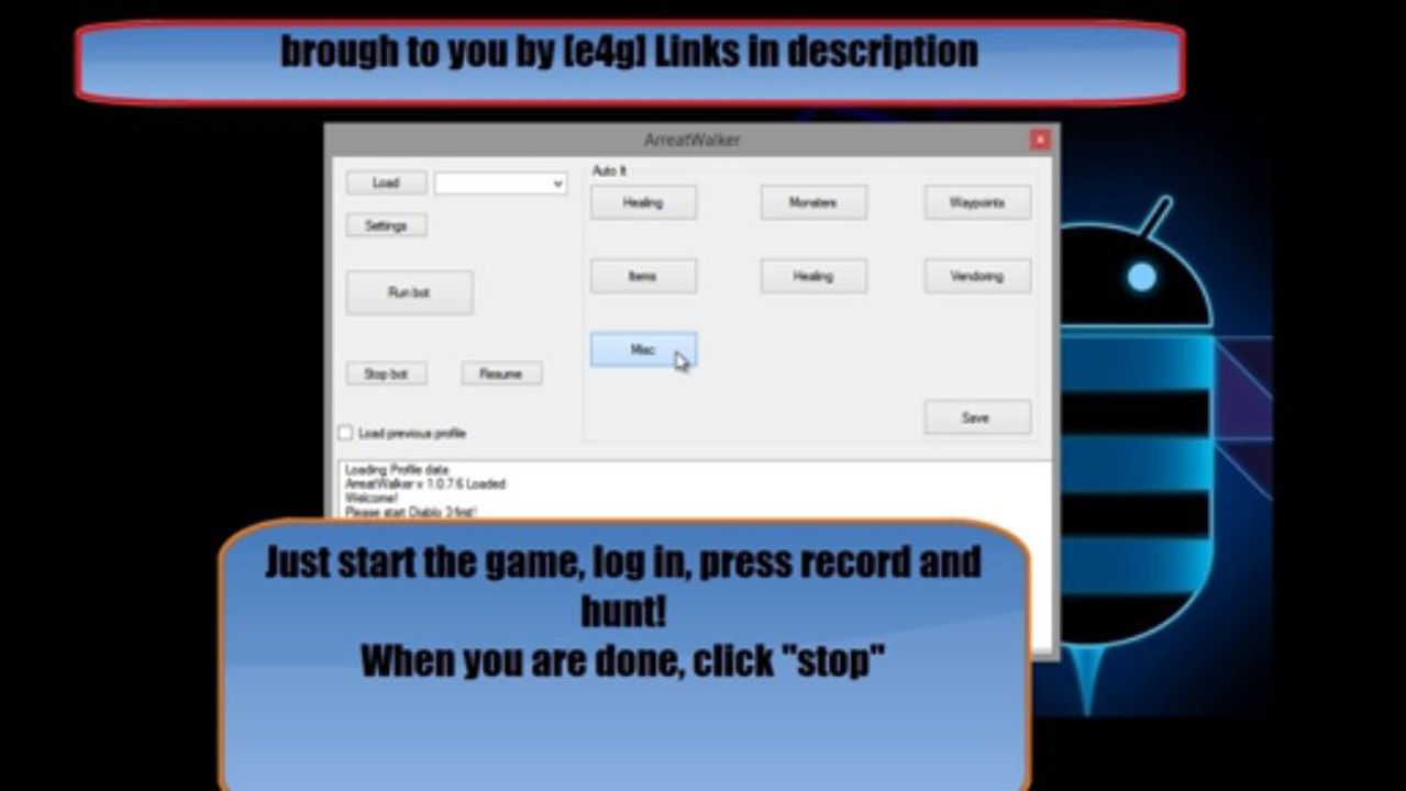 NEW DIABLO 3 BOT //private hack// Arreat Walker [updated 2014]
