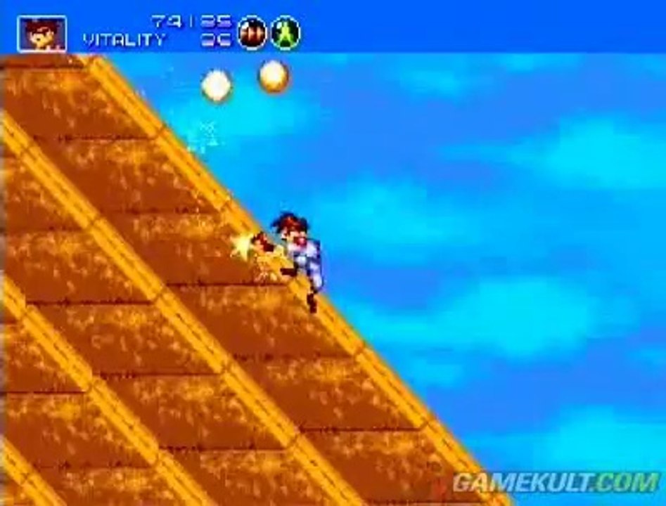 Gunstar Heroes - Un boss cubique