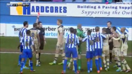 Matt Smith sending off v #swfc #LUFC