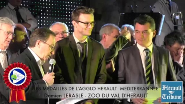 SAINT THIBERY - 2014 - Damien LERASLE honoré de la Médaille d'honneur de la Communauté d'Agglomération HERAULT MEDITERRANNEE