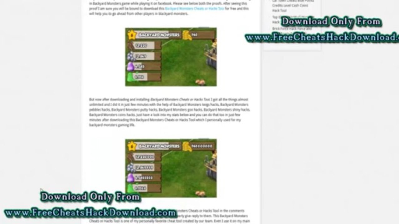 Backyard Monsters Hack 2014 Update (No Survey)