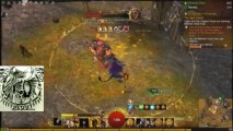 GW2 Soloing Champion Ogre Chieftain on Uplevel Warrior