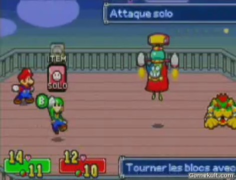Mario et Luigi : Superstar Saga - Combat contre un boss