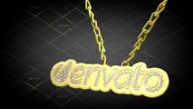 Hip-Hop Style Bling-Bling 3D Pendant on Chain - After Effects Template