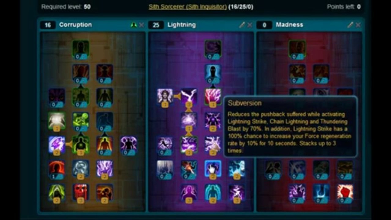 GameTag.com - Buy Sell Accounts - SWTOR Sith Inquisitor Sorcerer Level 50 Build For Leveling - YouTube