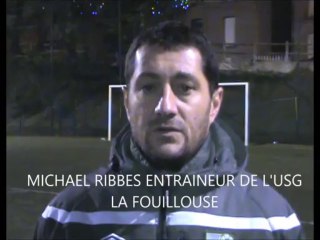 USG LA FOUILLOUSE - AS CHATEAUNEUF  REACTIONS DE FLORIAN COLOMBET, MAXIME CHAREYRON, MICHAEL RIBBES, JULIEN OLIVIER ET M. CARDOSO