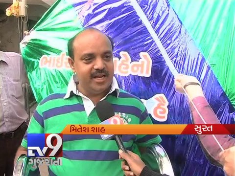 Biggest Kite with modi image to be flown on Makar Sankranti, Surat - Tv9 Gujarati
