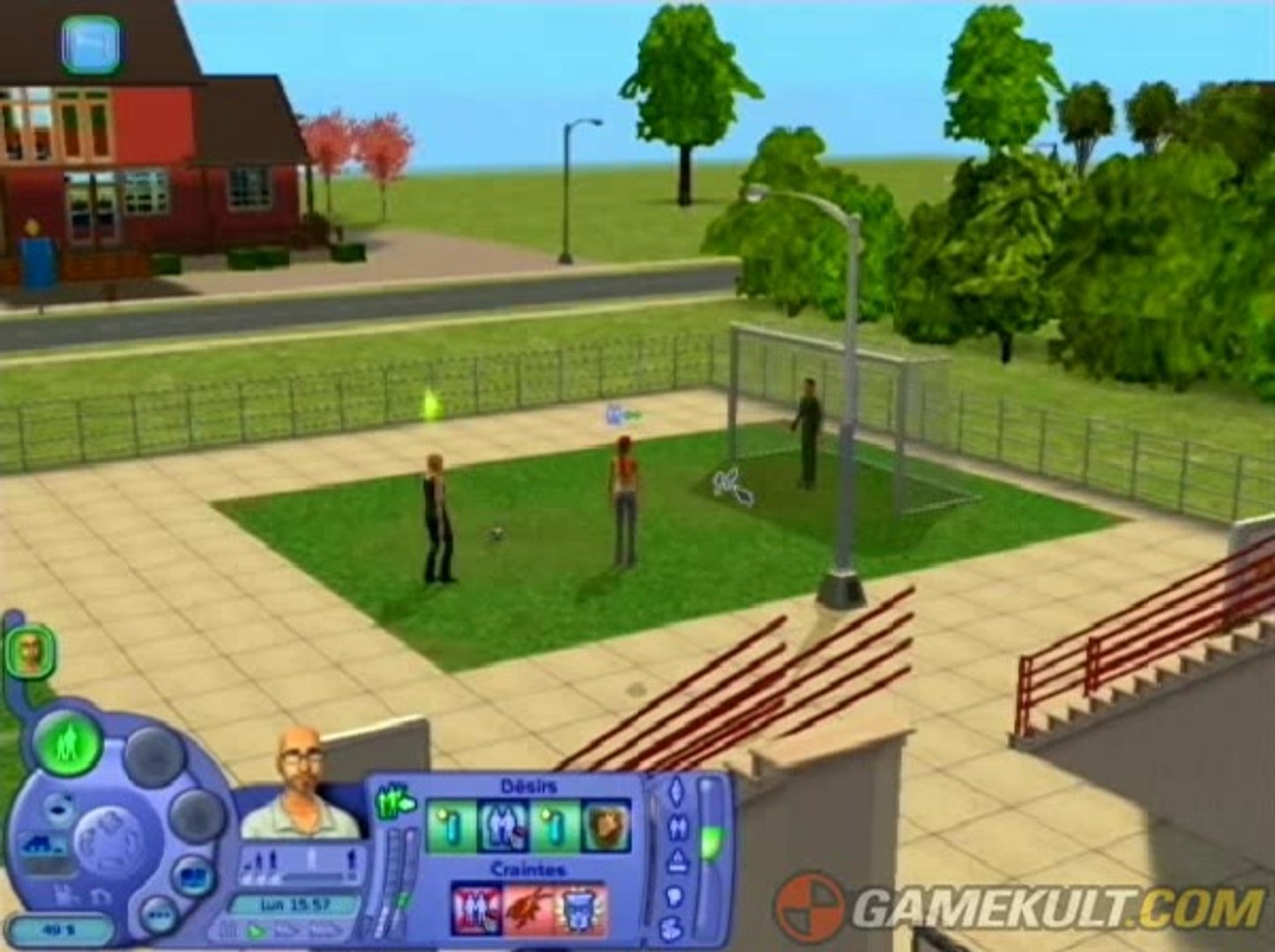Les Sims 2 : Quartier Libre - Raggal fait du foot en tenue de danseur -  Vidéo Dailymotion
