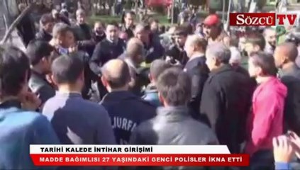 Tarihi kalede intihar girişimi