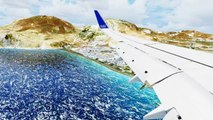FSX Sas Boeing 737 Landing @ Santorini ( Wing ) ( HD )