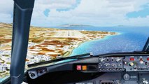 FSX Sas Boeing 737 Landing @ Santorini ( Cockpit ) ( HD )