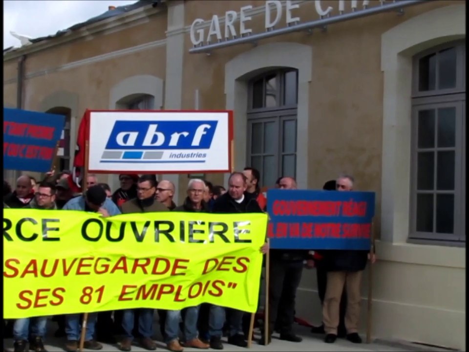 Manif ABRF devant gare