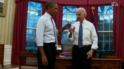 Obama et Biden font leur jogging dans la Maison-Blanche
