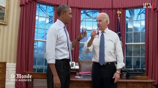 Le jogging improbable d'Obama et Biden dans la Maison blanche