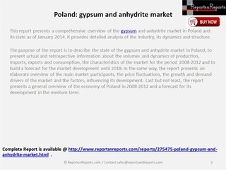 Poland gypsum and anhydrite market