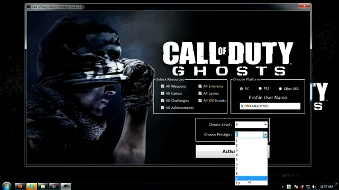 Call of Duty Ghosts Prestige Hack Unlock All Hack Working February 2014