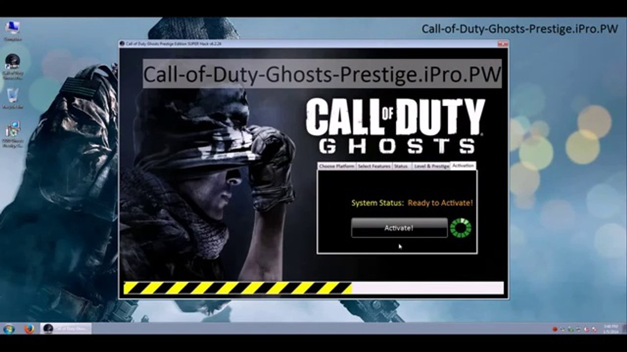 Call of Duty Ghosts Prestige SUPER Hack v6.2 24 HOT and NEW 2014 Aimbot PC PS4 PS3 XBox360 February 2014