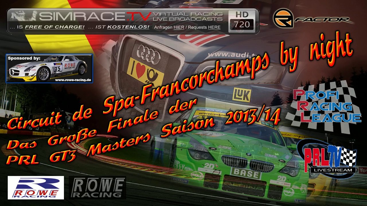 Rowe PRL GT3 Masters - Finale Spa-Francorchamps