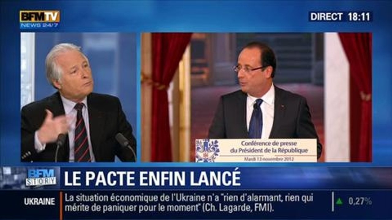 BFM Story: Pacte de responsabilité: "il n'y a pas de relation directe entre la baisse des charges et l'emploi", Jean-François Roubaud - 28/02