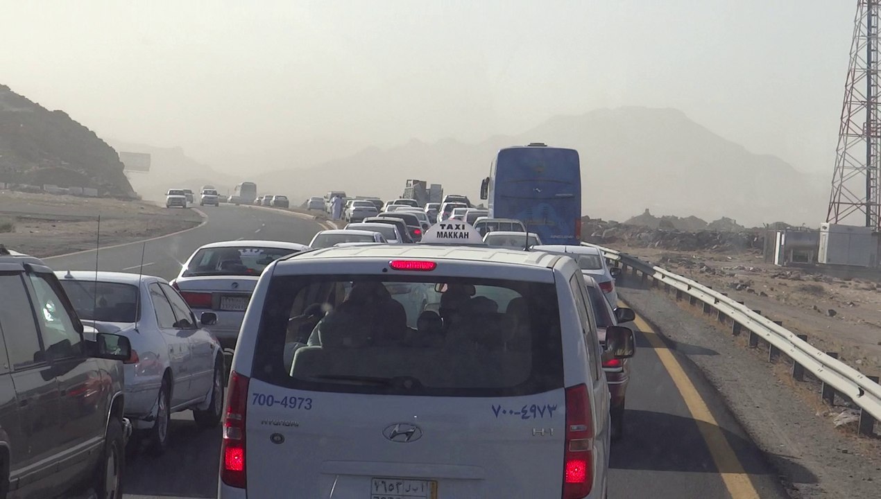 Journey by bus for Ziarath and historical Locations of  Makkah 8 April 2013 in Saudi Arabia