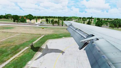 FSX BMI ERJ 135 Landing @ Maastricht ( Wing ) ( HD )