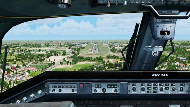 FSX BMI ERJ 135 Landing @ Maastricht ( Cockpit ) ( HD )