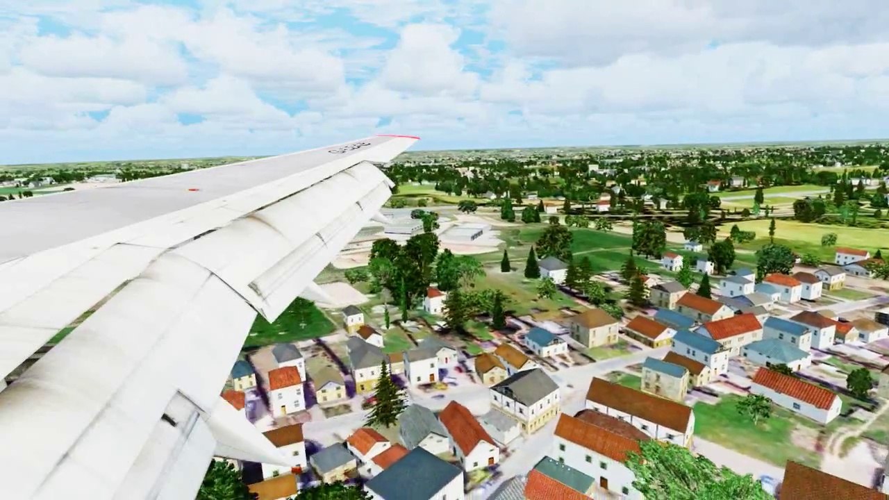 FSX Jet2 Boeing 757 Landing @ Maastricht ( Wing ) ( HD )