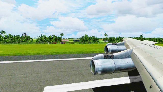 FSX British Boeing 707 Landing @ Crown Point ( Wing ) ( HD )