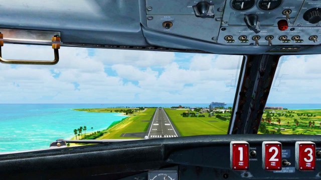 FSX British Boeing 707 Landing @ Crown Point ( Cockpit ) ( HD )