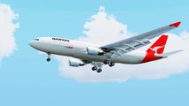 FSX Qantas Airbus A330 Landing @ Melbourne ( Outside ) ( HD )