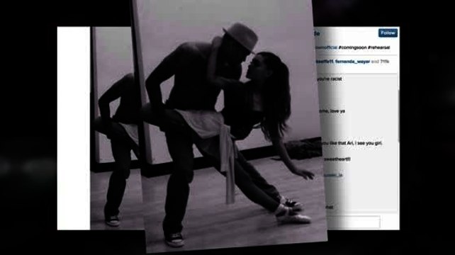 Ariana Grande & Chris Brown Rehearse For Upcoming Music Video