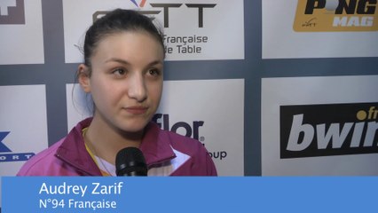 France Ping 2014 - Jour 1 : Audrey Zarif se montre confiante avant les 16èmes de finale