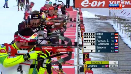 Биатлон. Гонка преследования. Наисильнейший пол. 12.01.2014