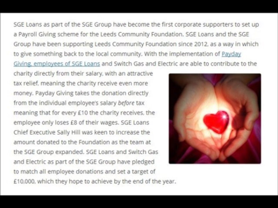 SGE Loans l Giving Back to the Local Community