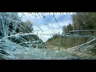 Out of nowhere, a tree holes into a car windshield - Vube
