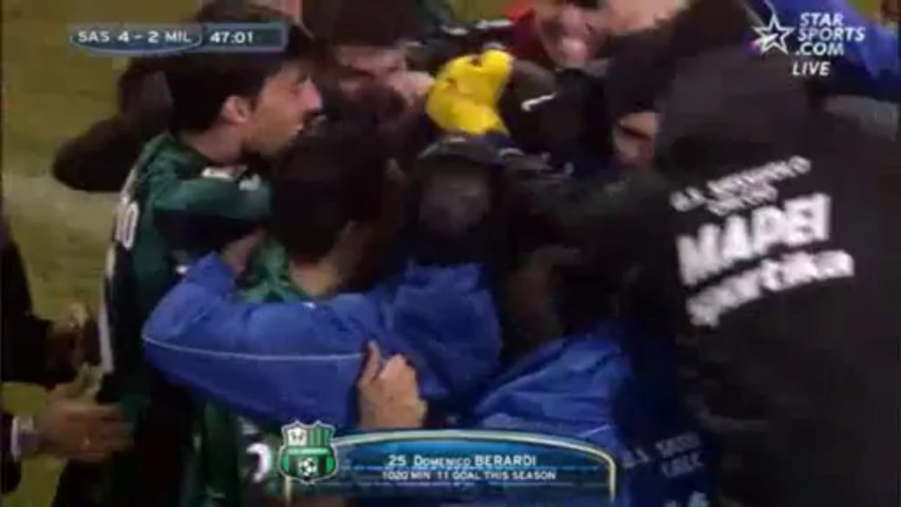 Sassuolo 4-3 Ac milan all goals and highlights serie a 12/1/14