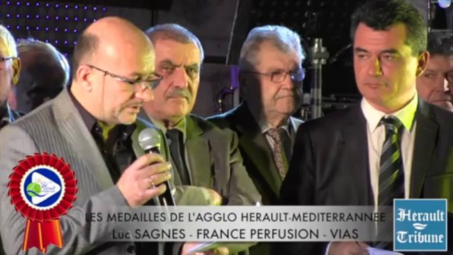 HERAULT - 2014 - Luc SAGNES honoré de la Médaille d'honneur de la Communauté d'Agglomération HERAULT MEDITERRANNEE