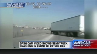 Moment of impact_ state trooper dodges death
