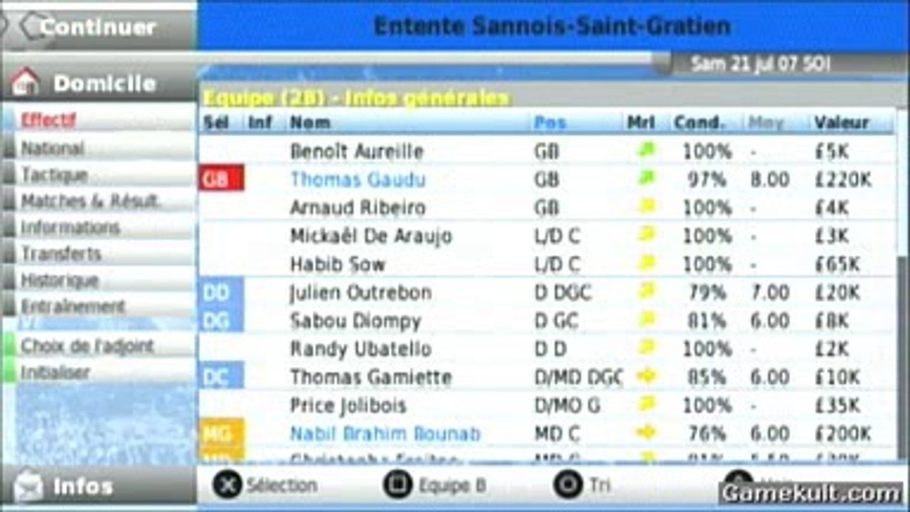 Football Manager Portable 2008 - Sannois contre Auxerre