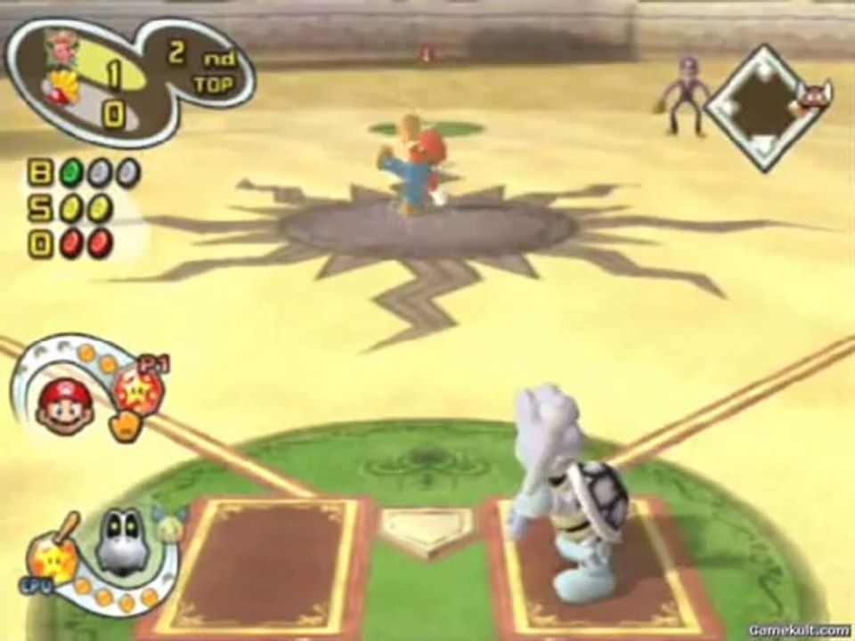 Mario Superstar Baseball - Mario au lancer