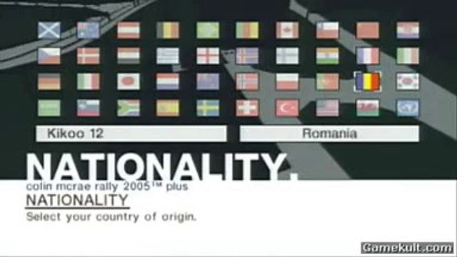 Colin McRae Rally 2005 Plus - Les menus limpides