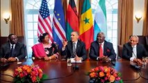 President Joyce Banda meeting with US President Barack Obama